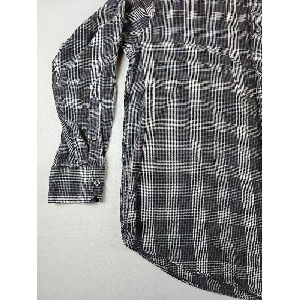 Ben Sherman Shirt Men's Size L Black Check Long Sleeve Button Down Pocket Shirt - Picture 5 of 15